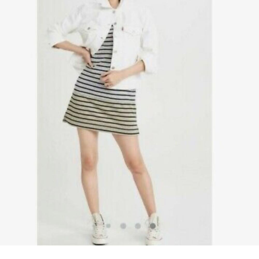 Current Elliott The Mixed Up Striped Jersey knit Tee Dress Size 2